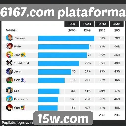 Estudo sobre a popularidade dos jogos na 6167.com